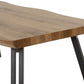 Quebec Wave Edge Coffee Table - Medium Oak Effect/Black