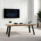 Quebec Wave Edge Coffee Table - Medium Oak Effect/Black