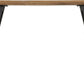Quebec Wave Edge Console Table - Medium Oak Effect/Black