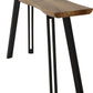 Quebec Wave Edge Console Table - Medium Oak Effect/Black