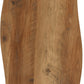 Quebec Wave Edge Console Table - Medium Oak Effect/Black