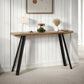Quebec Wave Edge Console Table - MEDIUM OAK EFFECT