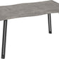 Quebec Wave Edge Dining Set - CONCRETE EFFECT/GREY PU