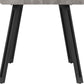 Quebec Wave Edge Dining Table - Concrete Effect/Black