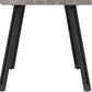 Quebec Wave Edge Dining Set - CONCRETE EFFECT/GREY PU