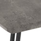 Quebec Wave Edge Dining Table - Concrete Effect/Black