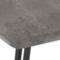 Quebec Wave Edge Dining Set - CONCRETE EFFECT/GREY PU