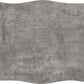 Quebec Wave Edge Dining Table - Concrete Effect/Black