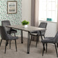 Quebec Wave Edge Dining Table - Concrete Effect/Black