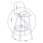 Quebec Bar Chair (Box of 2) - Grey Faux Leather