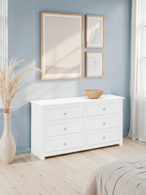 Radley 6 Drawer Chest - Surf White