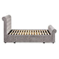 Ravello Grey Chenille Upholstered 135cm Double Bed with 2 Drawers