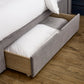 Ravello Grey Chenille Upholstered 135cm Double Bed with 2 Drawers