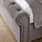 Ravello Grey Chenille Upholstered 150cm Kingsize Bed with 2 Drawers