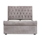 Ravello Grey Chenille Upholstered 150cm Kingsize Bed with 2 Drawers