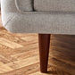 Remy 3 Seater Light Grey Fabric Sofa