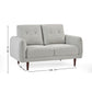 Remy 2 Seater Light Grey Fabric Sofa