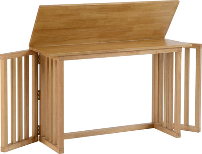 Richmond Foldaway Dining Set (4 Stools) - OAK VARNISH