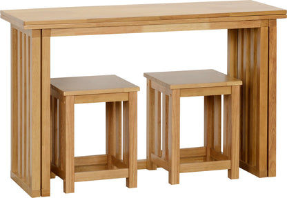 Richmond Foldaway Dining Table - OAK VARNISH