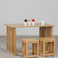 Richmond Foldaway Dining Set (2 Stools) - OAK VARNISH