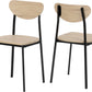 Riley Large Dining Set - Black/Light Oak Effect Veneer