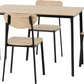 Riley Large Dining Set - Black/Light Oak Effect Veneer