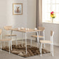 Riley Large Dining Set - White/Light Oak Effect Veneer