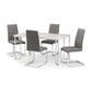 Set Of 2 Roma Cantilever Dining Chairs Slate Grey