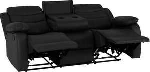 Roma 3+2 Recliner Suite - BLACK PU