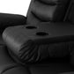 Roma 3+2 Recliner Suite - BLACK PU