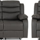 Roma 3+2 Recliner Suite - GREY PU
