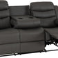 Roma 3+2 Recliner Suite - Grey Faux Leather