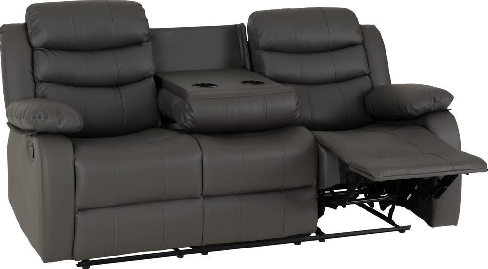 Roma 3+2 Recliner Suite - Grey Faux Leather