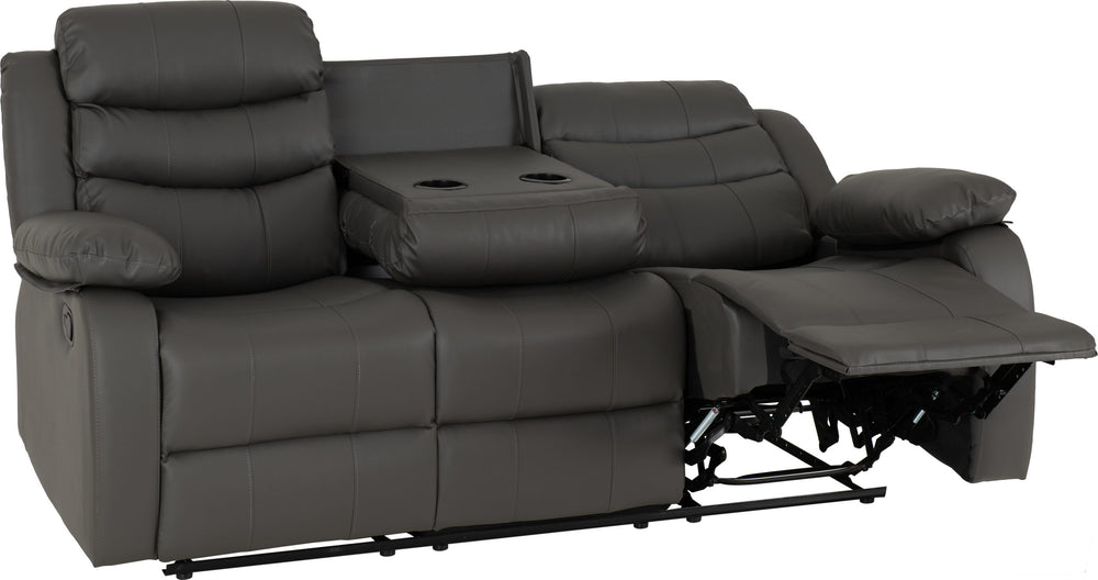 Roma 3+2 Recliner Suite - Grey Faux Leather