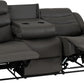Roma 3+2 Recliner Suite - Grey Faux Leather