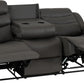 Roma 3+2 Recliner Suite - GREY PU