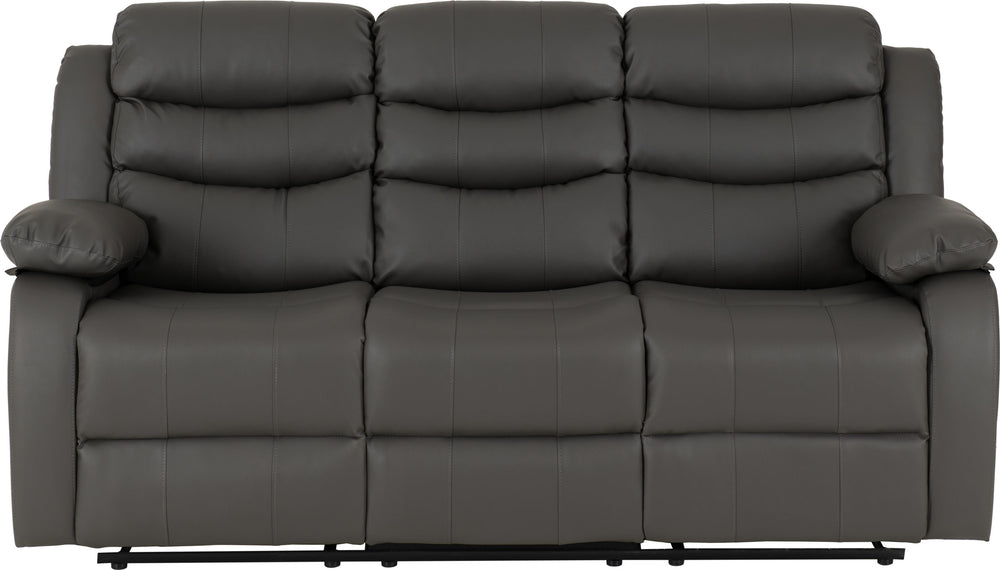 Roma 3+2 Recliner Suite - Grey Faux Leather