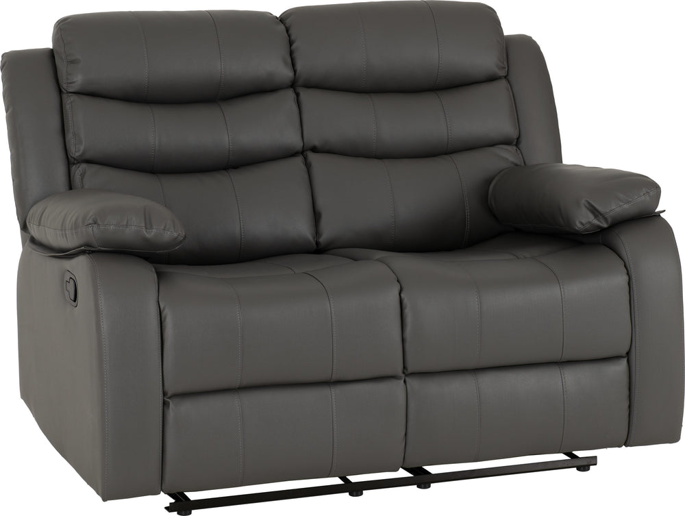 Roma 3+2 Recliner Suite - Grey Faux Leather