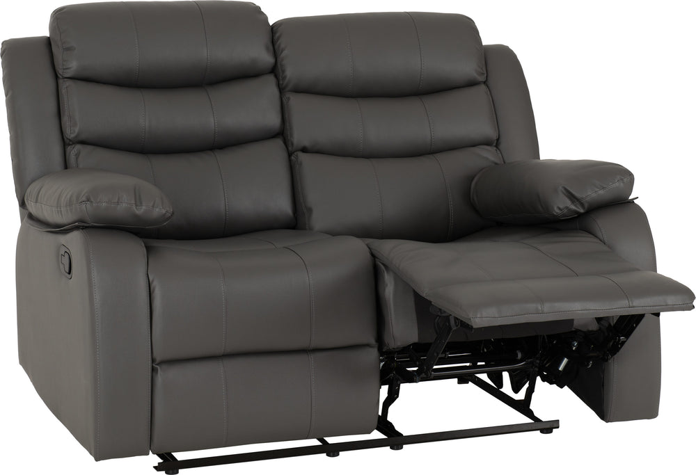 Roma 3+2 Recliner Suite - Grey Faux Leather