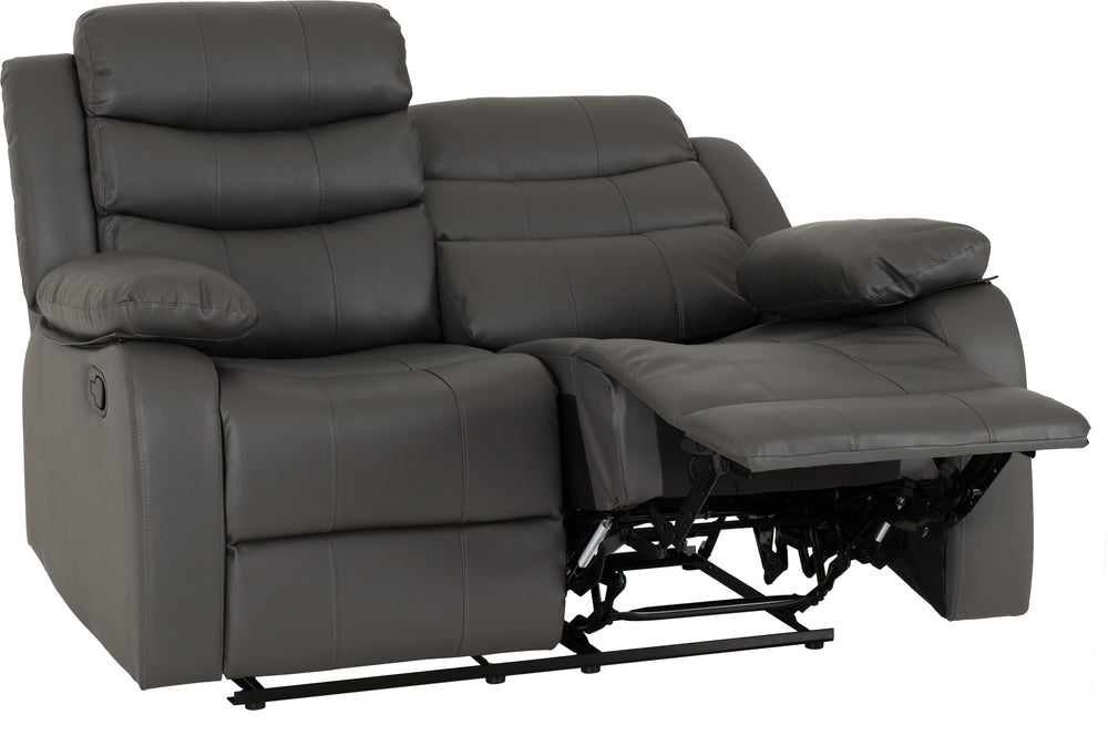 Roma 3+2 Recliner Suite - Grey Faux Leather