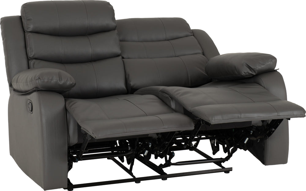 Roma 3+2 Recliner Suite - Grey Faux Leather