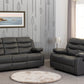 Roma 3+2 Recliner Suite - Grey Faux Leather