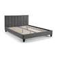 Rosa 135cm Double Grey Velvet Bed