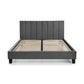 Rosa 135cm Double Grey Velvet Bed