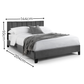 Rosa 135cm Double Grey Velvet Bed