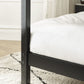 Roxanne Black Solid Pine 135cm Double 4-Poster Canopy Bed