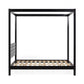 Roxanne Black Solid Pine 135cm Double 4-Poster Canopy Bed