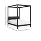 Roxanne Black Solid Pine 150cm King 4-Poster Canopy Bed