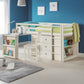 Roxy 90cm Single White Midsleeper Cabin Bed with Desk