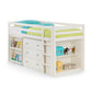 Roxy 90cm Single White Midsleeper Cabin Bed with Desk